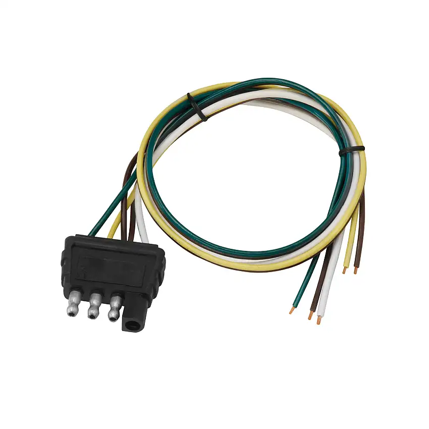 Wesbar Wiring Connector, 4-Way Flat Trailer End, 18 in. Length Wire WB002402