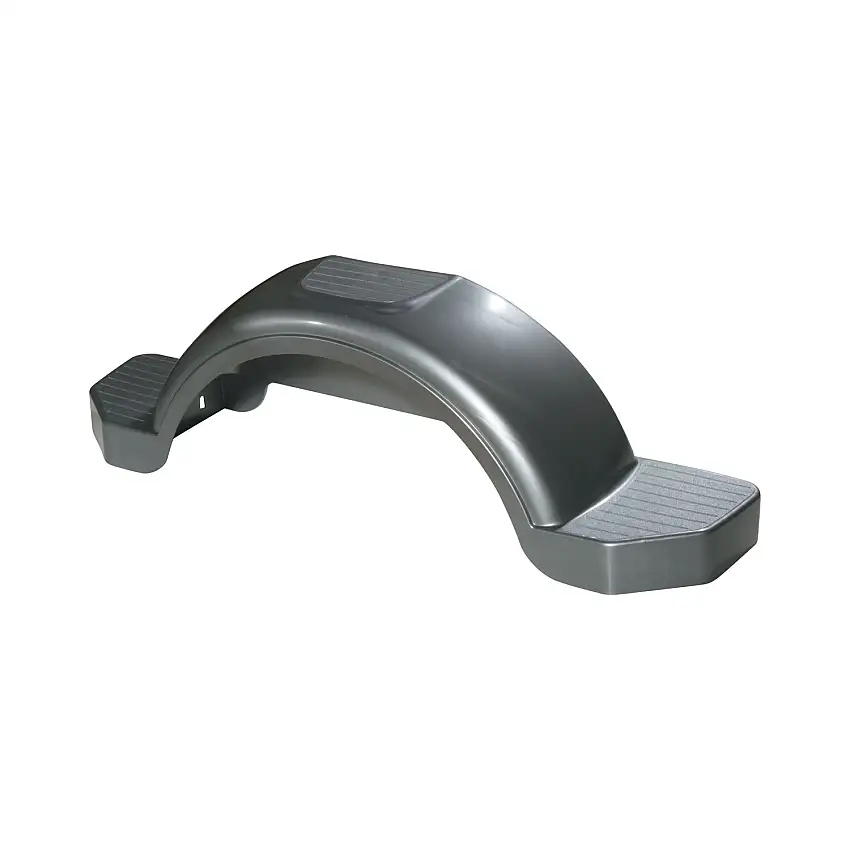 Fulton 12 in. Top & Side Step Black Trailer Fender FL008594