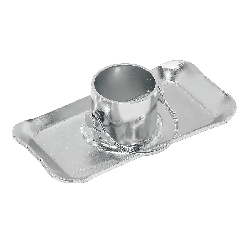 Bulldog Trailer Jack Accessory, Removable Trailer Jack Disc Foot w/ Pin 2.1 in. Tall - Plated for 150's & 170's