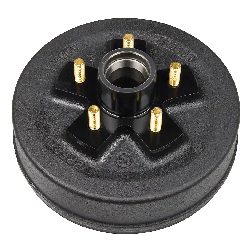 Lippert 10" Brake Drum Hub for 3,500-lb. Axle - 5 on 4.5", 1/2" Stud 126003