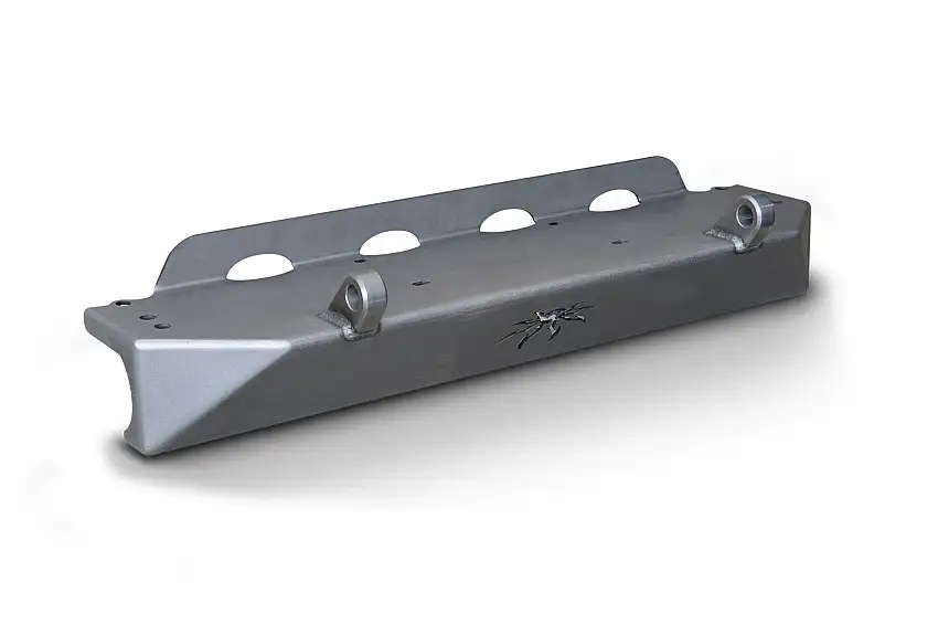 Poison Spyder BFH Front Bumper With 2 Shackle Tabs For 1997-06 Jeep Wrangler TJ & TLJ Unlimited Models (Bare Steel) 14-16-020-D
