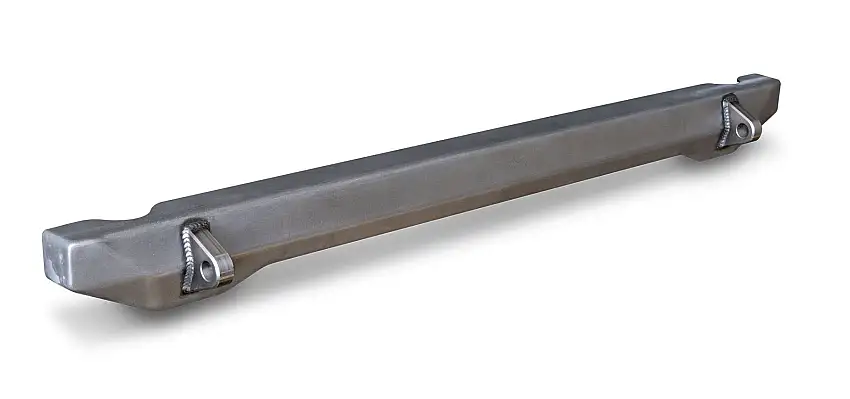 Poison Spyder BFH II (Bare Steel) Rear Bumper With 2 Shackle Tabs For 1997-06 Jeep Wrangler TJ & TLJ Unlimited Models 14-61-030