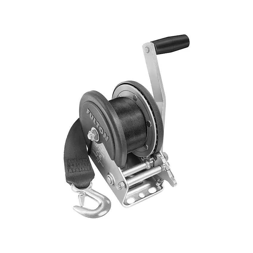 Fulton Trailer Winch, Single-Speed, 1,500 lbs. Capacity, 20 ft. Strap FL142208