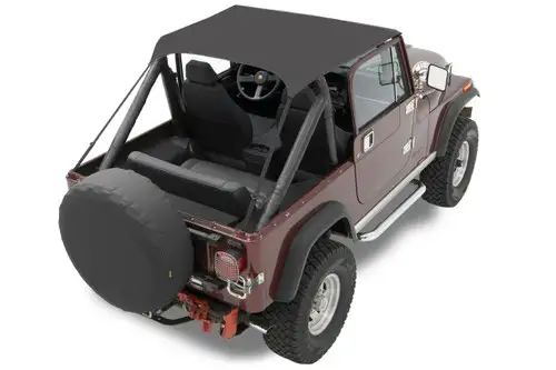 Bestop Bikini Top Traditional Black Crush Jeep 76-83 CJ5; Requires 51209-01 channel