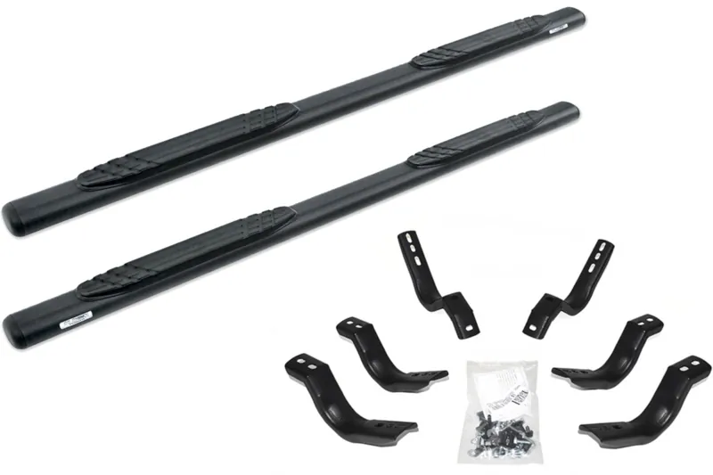 2019-2024 Ford Ranger Go Rhino SuperCrew 4in 1000 Series Side Step Complete Kit in Textured Black Color | 104036880T