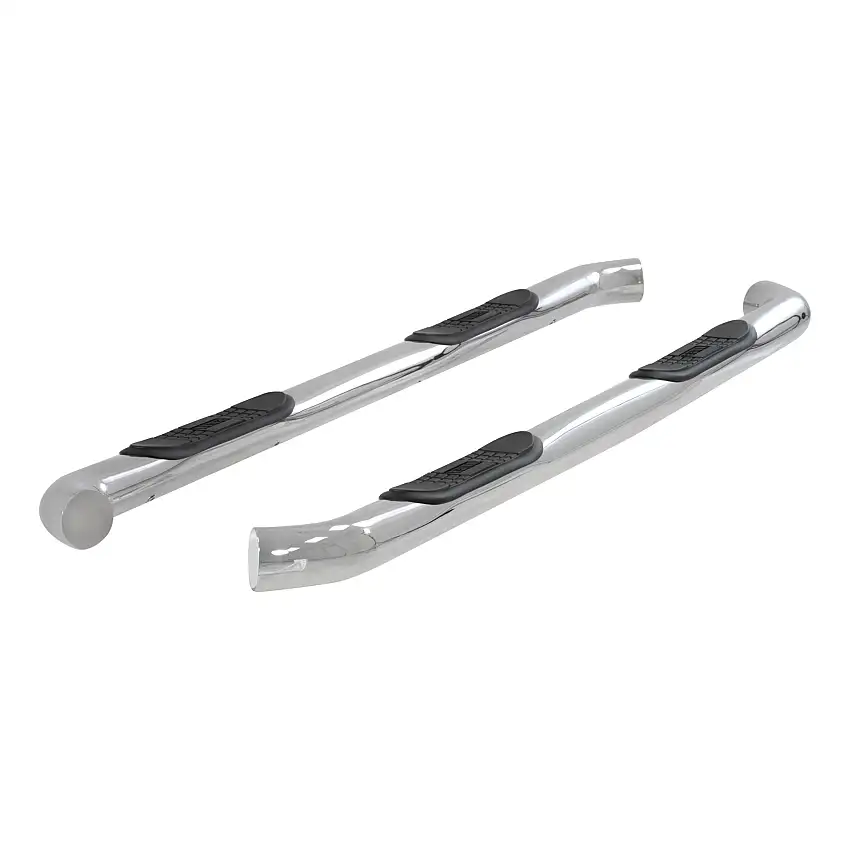 ARIES 204045-2 3-Inch Round Polished Stainless Steel Nerf Bars, No-Drill, Fits Select Chevrolet Silverado, GMC Sierra 1500, 2500, 3500 HD