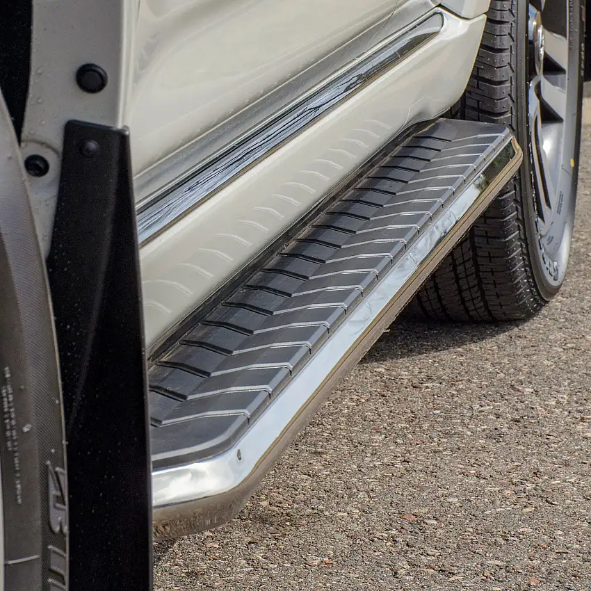 ARIES 2051041 AeroTread 5 x 73-Inch Polished Stainless SUV Running Boards, Select Chevrolet Blazer