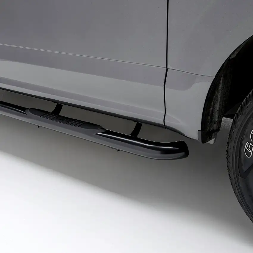 ARIES 208007 3-Inch Round Black Steel Nerf Bars, No-Drill, Fits Select Mitsubishi Outlander, RVR