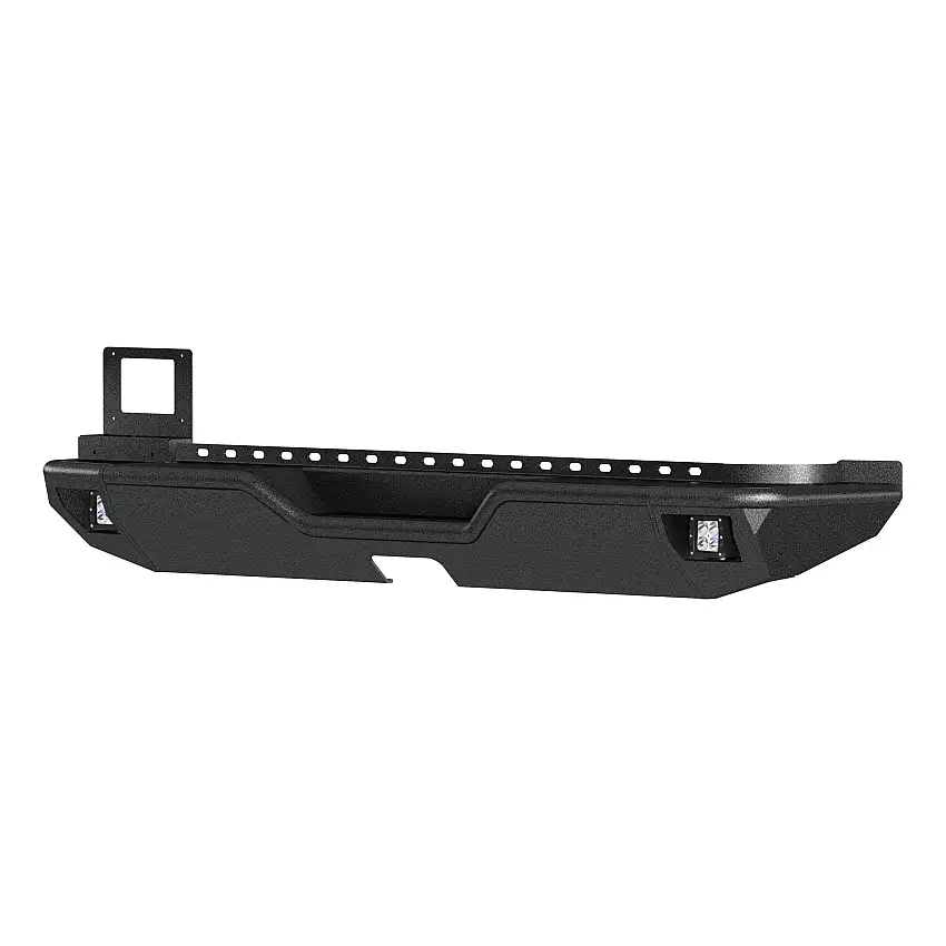 ARIES 2082083 TrailChaser Black Aluminum Rear Bumper with LED Lights, Select Jeep Wrangler JL
