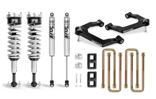 Cognito 3-Inch Performance Ball Joint Leveling Lift Kit With Fox PS Coilover 2.0 IFP Shocks for 19-22 Silverado/Sierra 1500 2WD/4WD 210-P0879