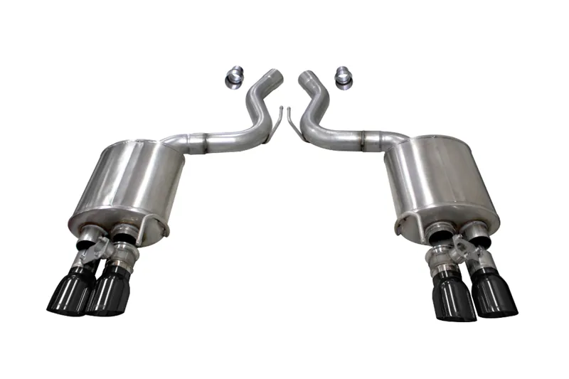 2018-2023 Ford Mustang GT Corsa 3 inch Dual-Exit Axle-Back Exhaust System (Black Tips) | 21002BLK