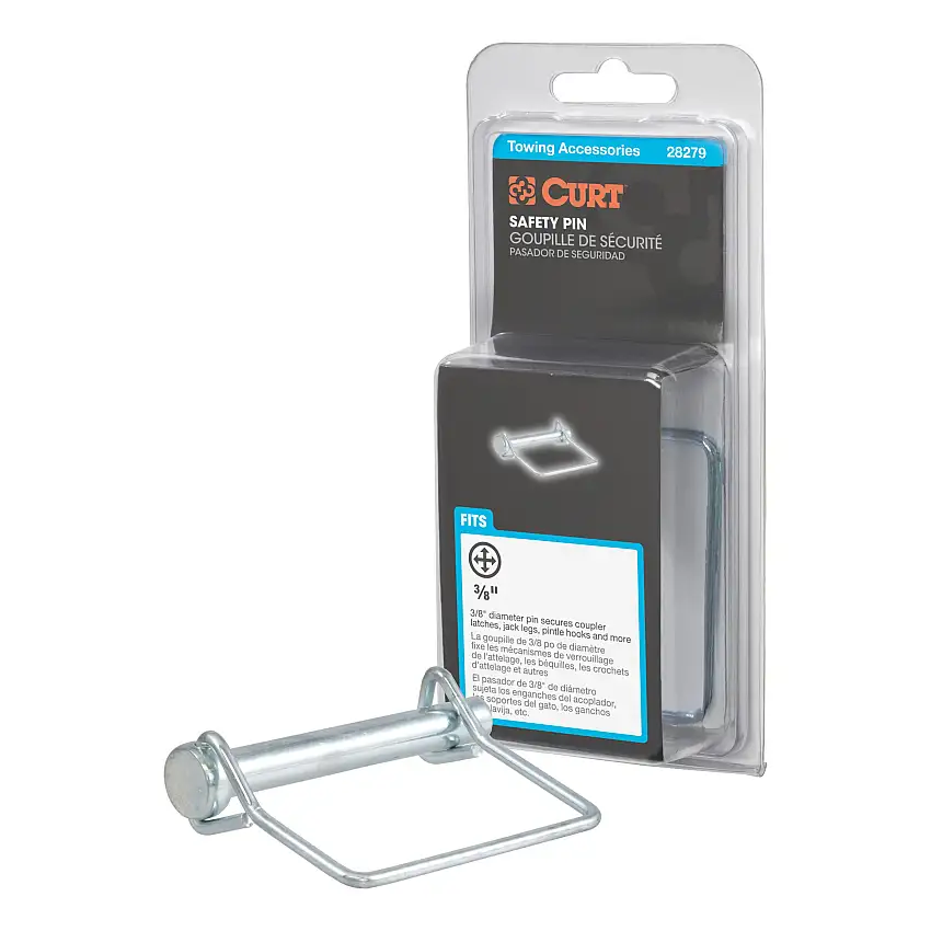 CURT 28279 Trailer Coupler Pin, 3/8-Inch Diameter x 2-3/4-Inch Long