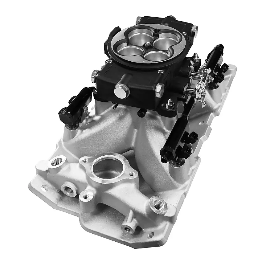 FiTech 30-12-415 Ultra Port, 1000 HP Chevy Small Block Port EFI System, Classic Black