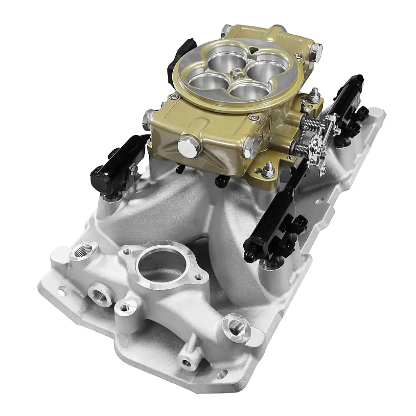 FiTech 30-12-514 Ultra Port, 500 HP Chevy Small Block Port EFI System, Classic Gold