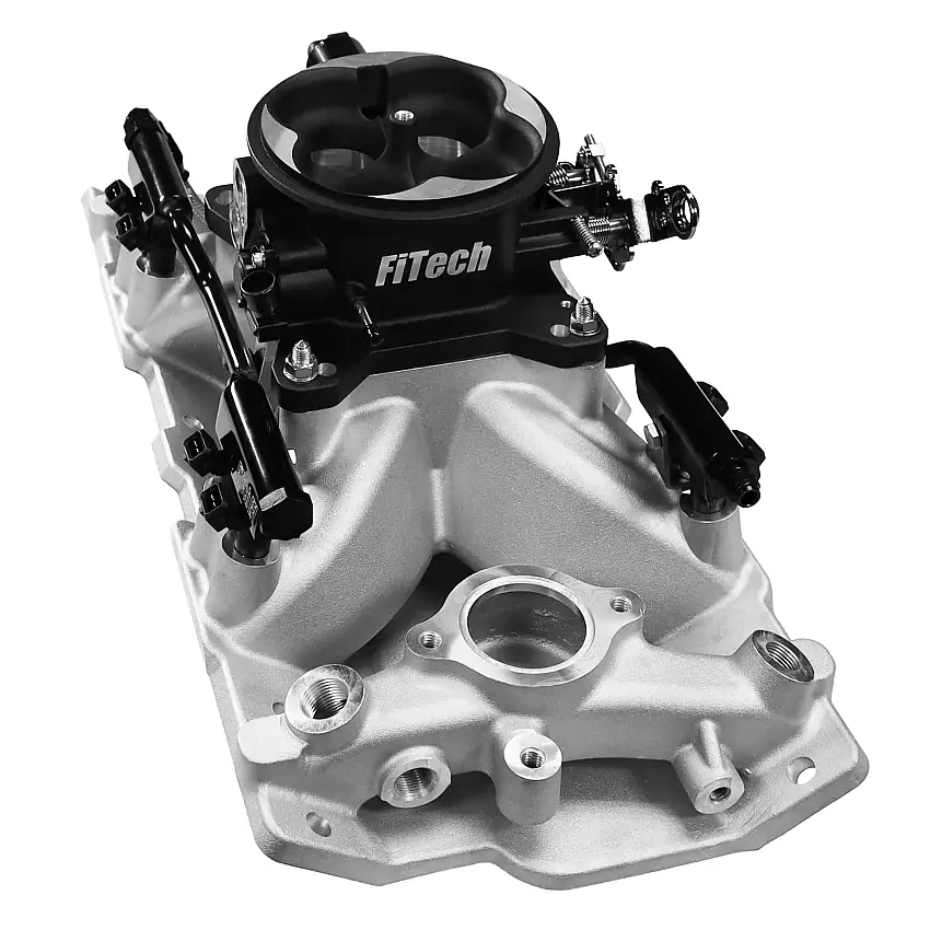 FiTech 30-12-611 Ultra Port, 750 HP Chevy Small Block Port EFI System, Uni Black Finish