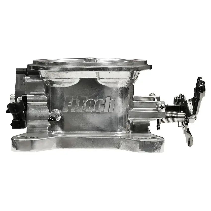 FiTech 30033 Universal 4150 4BBL Throttle Body, Brilliant finish, MAP sensor