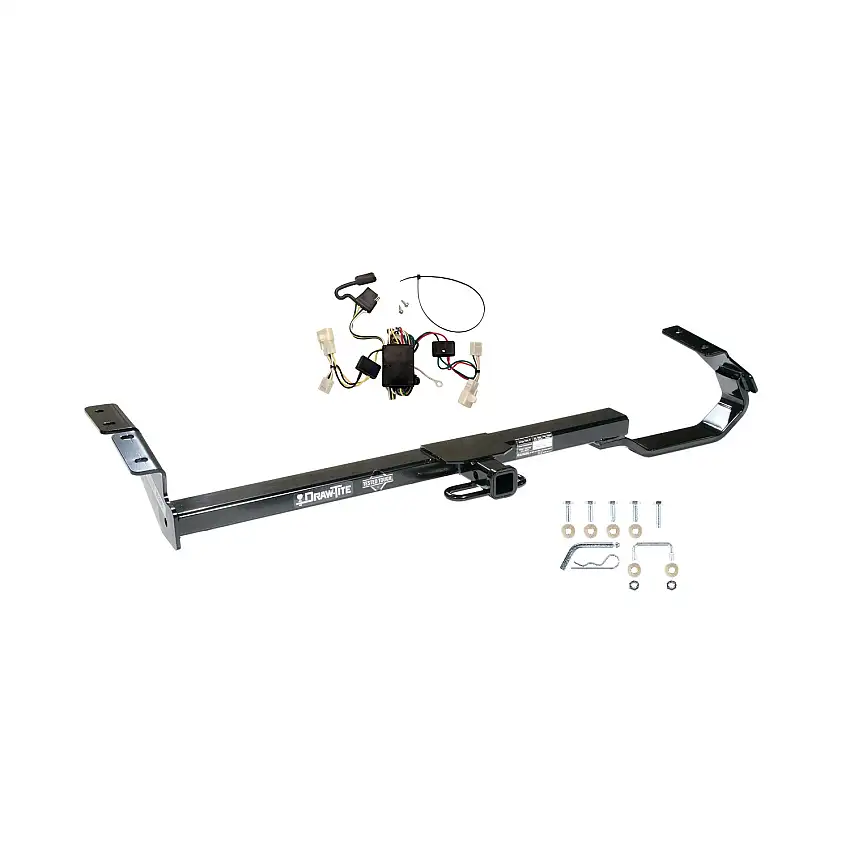 2005-2006 Toyota Camry Sedan Draw-tite Class 2 Trailer Hitch, 1-1/4 Inch Square Receiver Bundle w/ Plug-n-Play T-One Wiring Harness