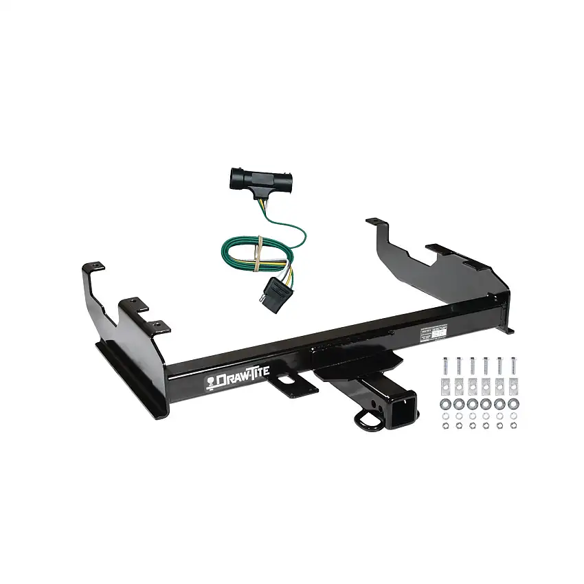1975-1978 GMC C15 w/8' Bed Draw-tite Class 4 Trailer Hitch, 2 Inch Square Receiver Bundle w/ Plug-n-Play T-One Wiring Harness