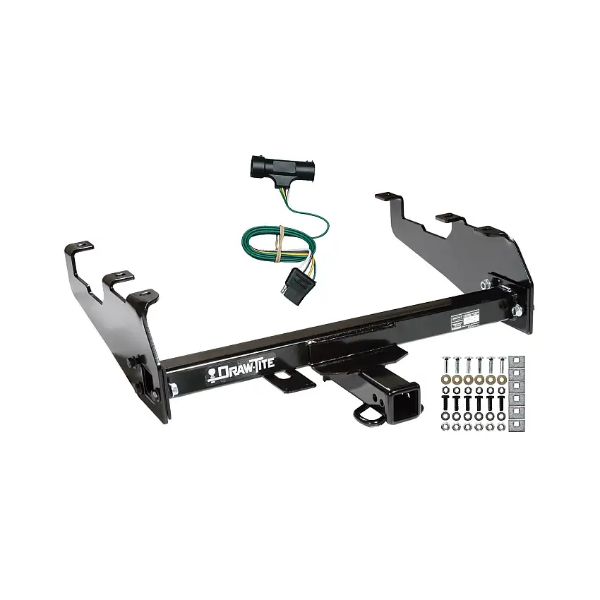 1977-1984 Chevrolet K30 w/Deep Drop Bumper Draw-tite Class 3 Trailer Hitch, 2 Inch Square Receiver Bundle w/ Plug-n-Play T-One Wiring Harness