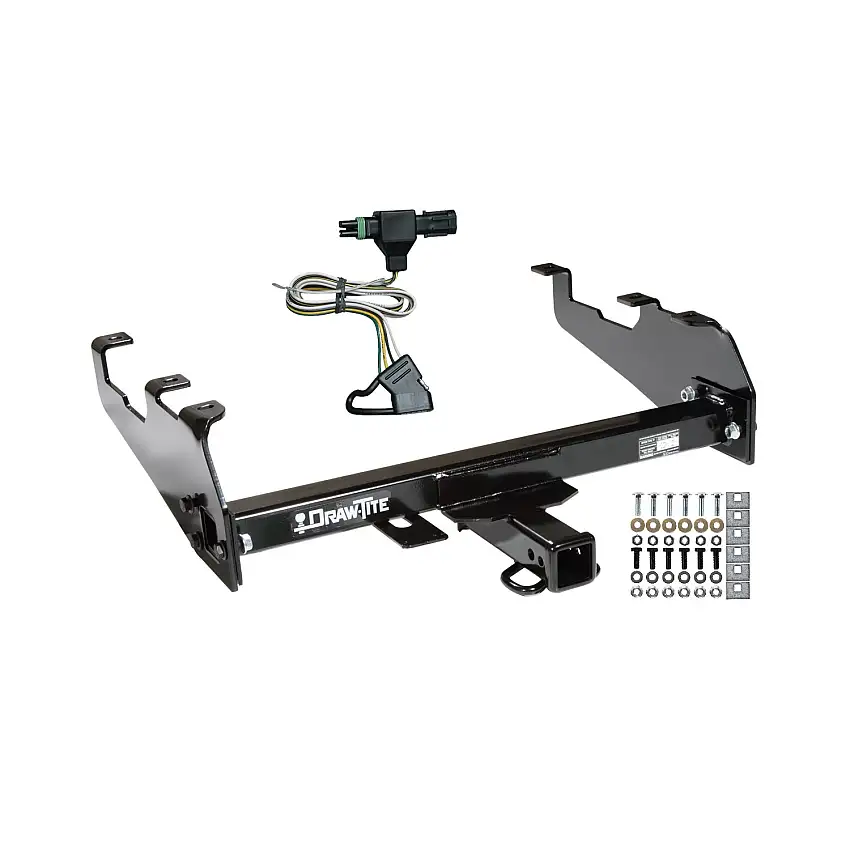 1985-1986 Chevrolet K20 w/Deep Drop Bumper Draw-tite Class 3 Trailer Hitch, 2 Inch Square Receiver Bundle w/ Plug-n-Play T-One Wiring Harness