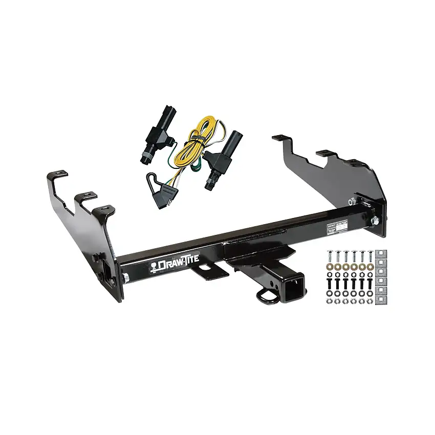 1986-1988 Dodge Ramcharger w/Deep Drop Bumper, Except w/Skid Shield Draw-tite Class 3 Trailer Hitch, 2 Inch Square Receiver Bundle w/ Plug-n-Play T-One Wiring Harness