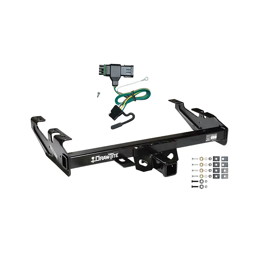 1988-2000 Chevrolet C3500 Regular & Extended Cabs Draw-tite Class 4 Trailer Hitch, 2 Inch Square Receiver Bundle w/ Plug-n-Play T-One Wiring Harness 41524