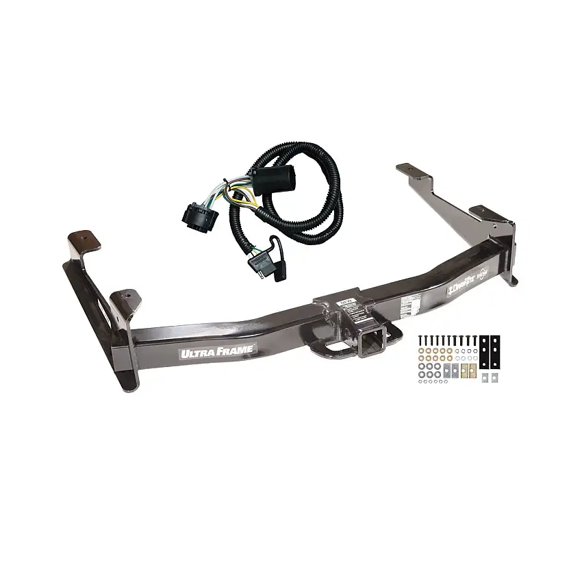 2007-2010 GMC Sierra 2500 HD Draw-tite Class 5 Trailer Hitch, 2 Inch Square Receiver Bundle w/ Plug-n-Play T-One Wiring Harness