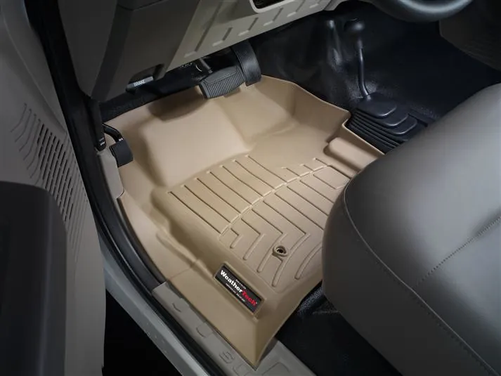 1999-2007 Ford F250 & F350 Regular Cab WeatherTech Driver & Passenger Front FloorLiners Tan (Carpet Flooring & 4WD Floor Shifter) | 451251