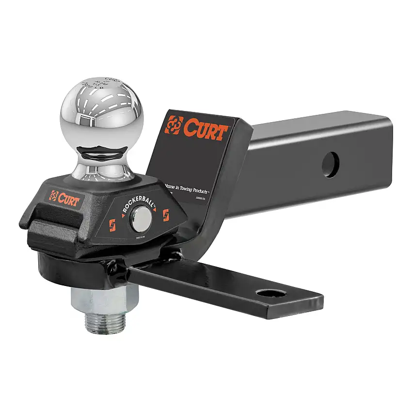 CURT RockerBall Cushion Hitch with Sway Tab (2-5/16" Ball, 2" Shank, 7,500 lbss.) Trailer Hitch Ball