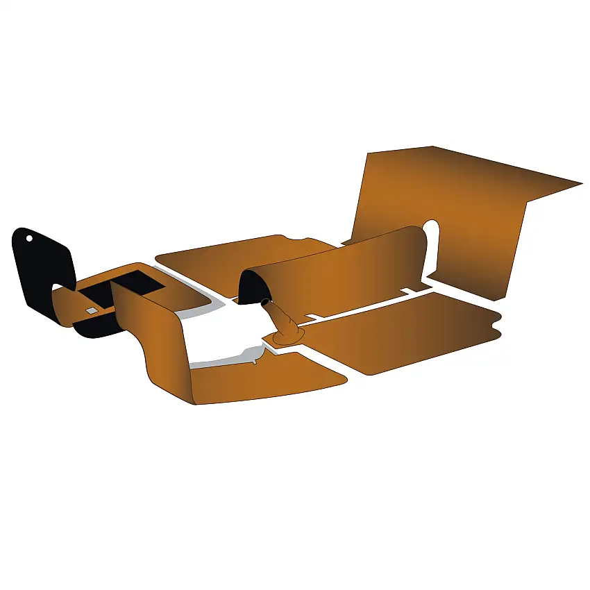 CARPET SET, Honey Tan, with heel mat