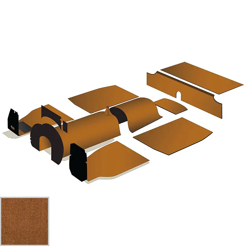 CARPET SET, Honey Tan, w/heel mat 454-469