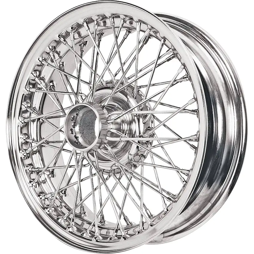 Wire Wheel, Chrome, 15"x4.5", 60 Spoke, Tubeless Type
