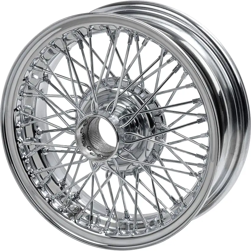 Wire Wheel, Chrome -14" x 4.5", 60 spoke, Tubeless