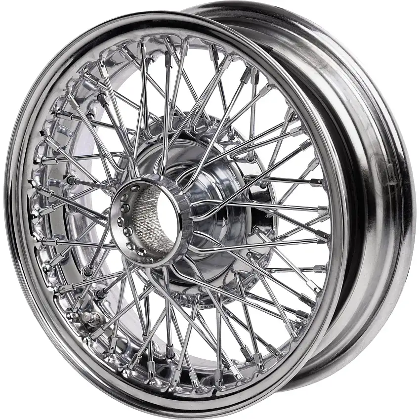 Wire Wheel, Chrome, 13" x 4", 60 spoke, Tubeless Type