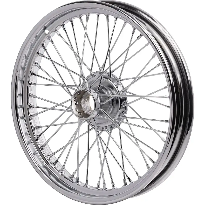 Wire Wheel, Chrome, 19"x2.5", 48 Spoke, Tube Type, MG TC