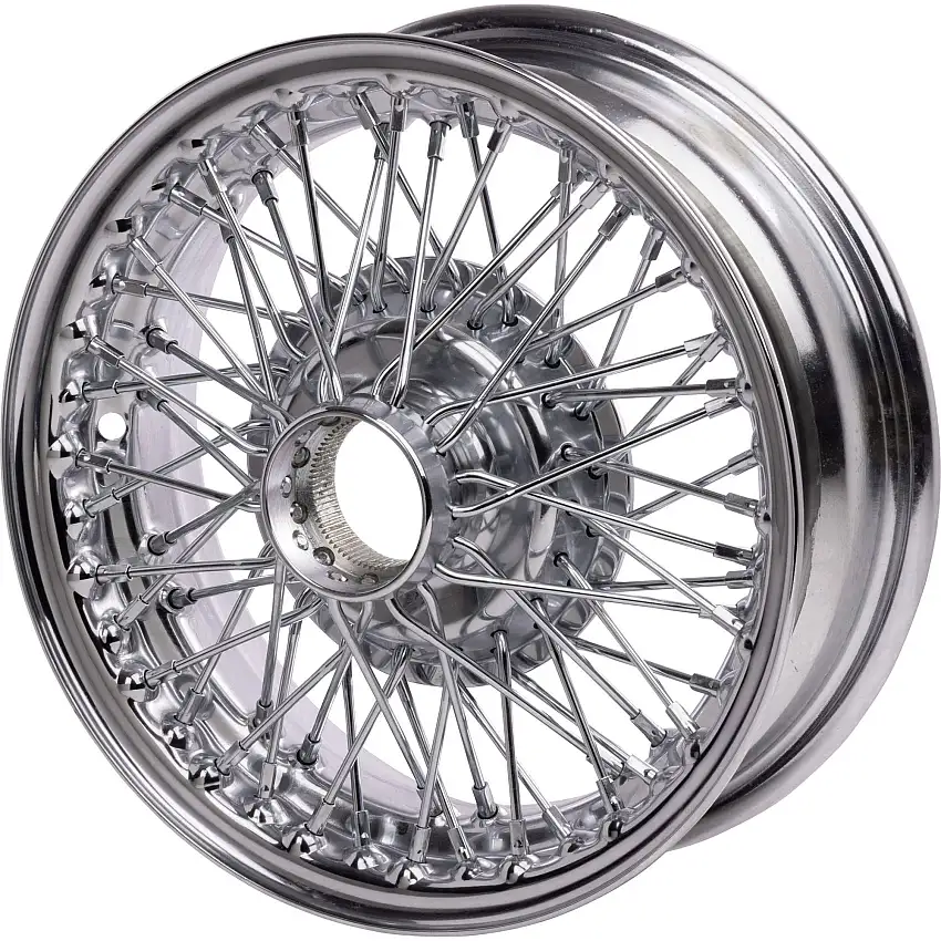 Set of 4 Wire Wheels, Chrome, 13"x4.5", 60 Spoke, Tube Type, Spitfire 1962-80