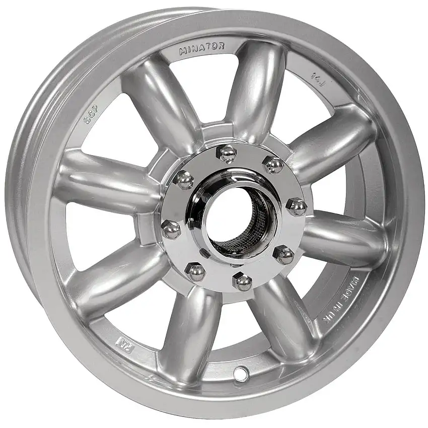 Minilite Style Knockoff Wheel, Silver, 15" x 5.5"
