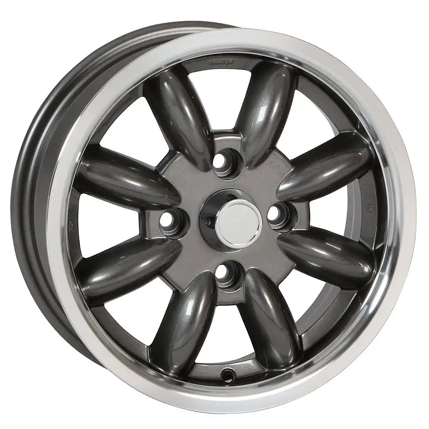 Anthracite Minilite Style Bolt-On Wheels 15" x 5.5"