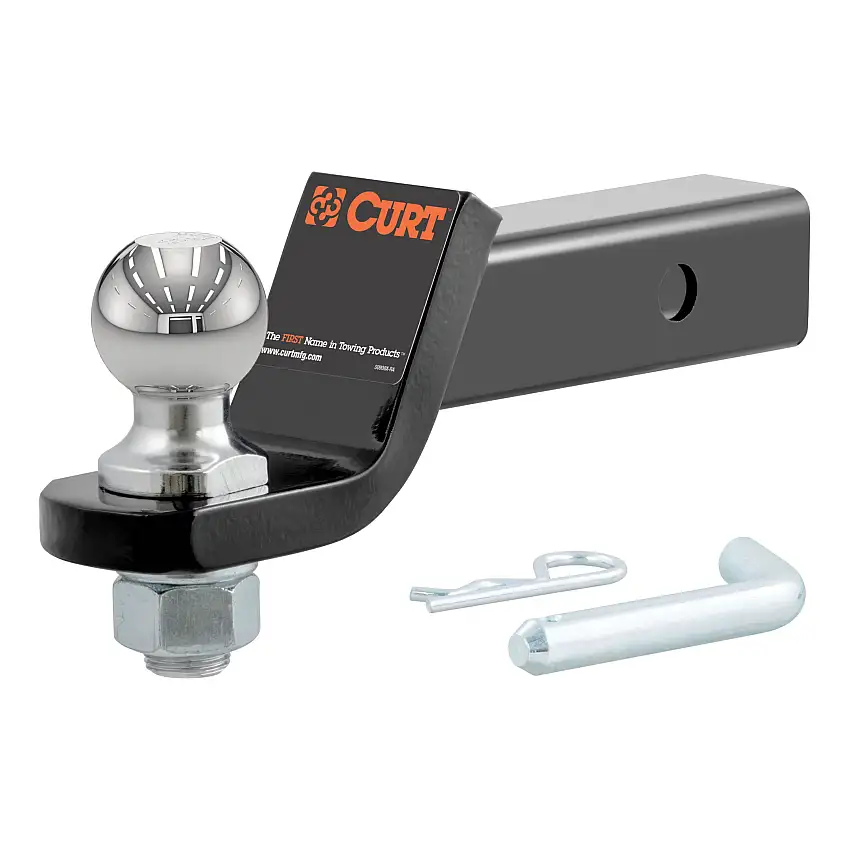 CURT Loaded Ball Mount with 2" Ball, Imported (2" Shank, 7,500 lbss., 2" Drop) 45836
