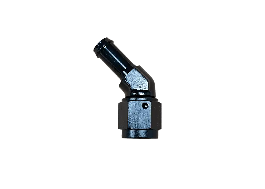 FiTech 55011 Go Fuel AN-6 Female to 3/8 Barb 45 Degree Fuel Fitting