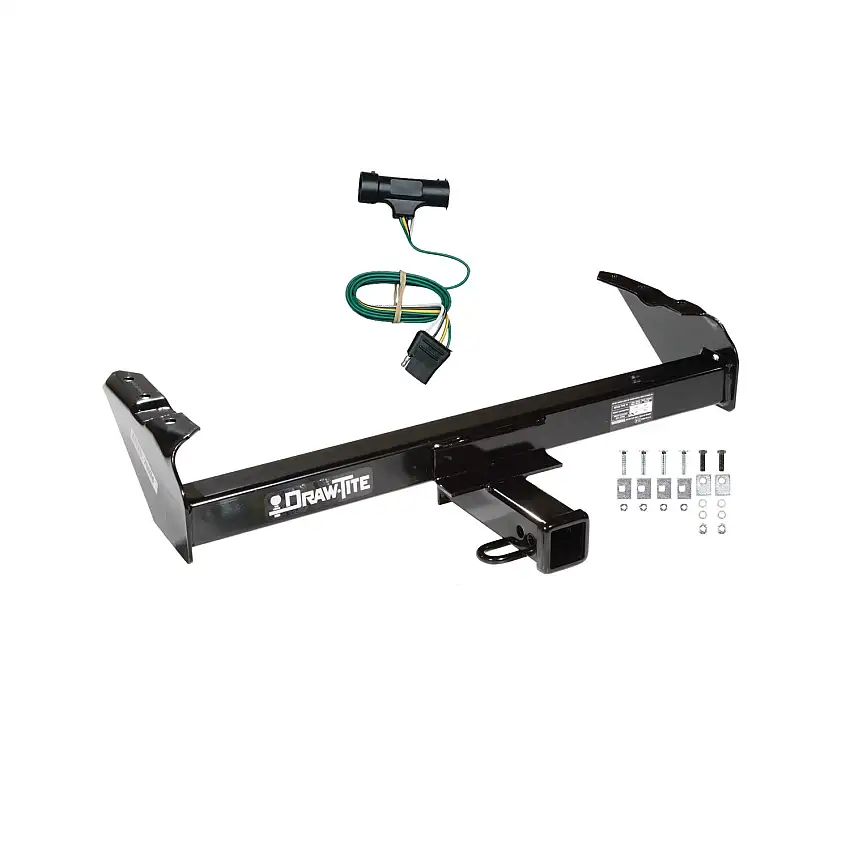 1973-1984 Chevrolet C20 Draw-tite Class 3 Trailer Hitch, 2 Inch Square Receiver Bundle w/ Plug-n-Play T-One Wiring Harness
