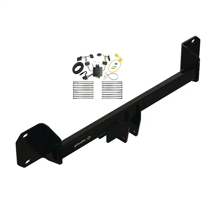 2016-2019 BMW X1 Draw-tite Hidden Hitch Completely Hidden Trailer Hitch 2 Inch Removable Receiver Bundle w/ Plug-n-Play T-One Wiring Harness