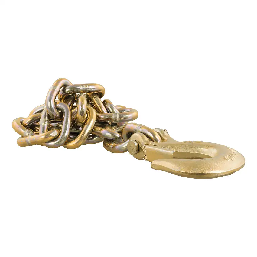 CURT 35" Safety Chain with 1 Clevis Hook (24,000 lbs, Yellow Zinc) Trailer Hitch