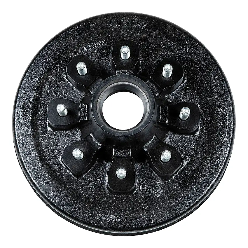 Lippert 12" Brake Drum Hub for 7,000-lb. Axle - 8 on 6.5", 1/2" Stud (with Bearing Cone) 814212