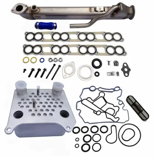 SQUARE HD EGR COOLER & OIL COOLER KIT - 04.5-07 FORD 6.0L POWERSTROKE DIESEL