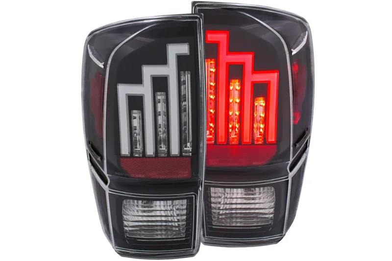 2016-2023 Toyota Tacoma ANZO LED Tail Lights (Black/Clear) | Part# 311281