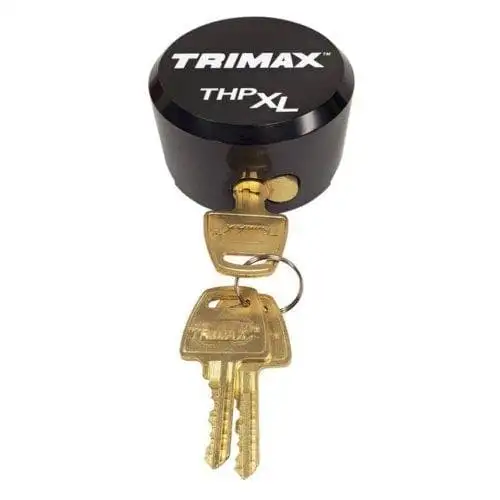 TRIMAX THPXLALBK Trimax Black Solid Aluminum Hockey Puck Internal Shackle Universal Fit