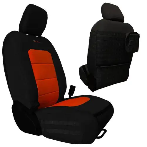 Bartact Front Seat Covers 2019 and Up Jeep Gladiator Black/Orange