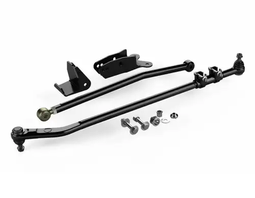 TeraFlex Jeep JK/JKU HD Drag Link Flip Kit w/ Front Track Bar Drop Bracket and Frame Brace Kit Complete 07-18 Wrangler JK/JKU