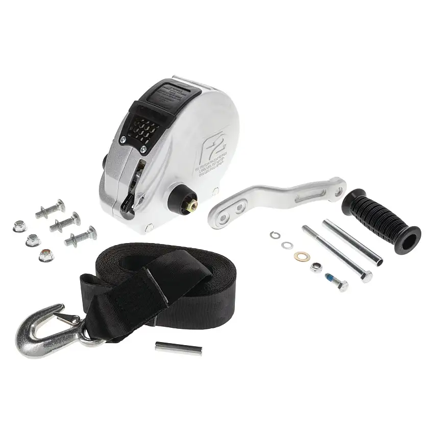 Fulton F2 Marine Trailer Winch, Single-Speed, 1,600 lbs. Capacity, 20 ft. Strap FLFW16000101